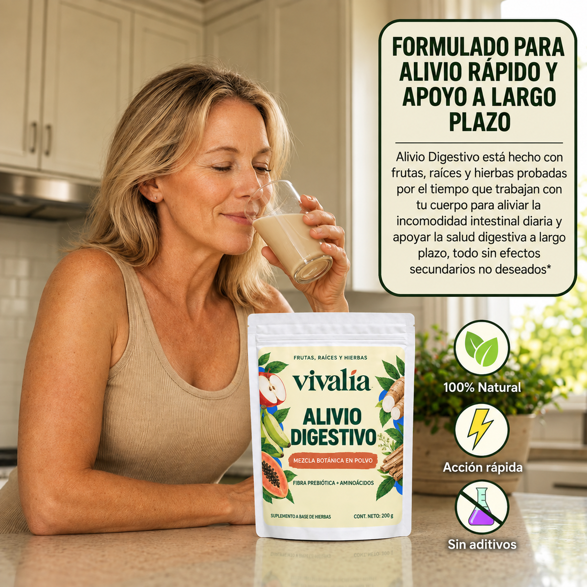 Vivalia|Alivio Digestivo – Fórmula Natural para Acompañar tu Digestión